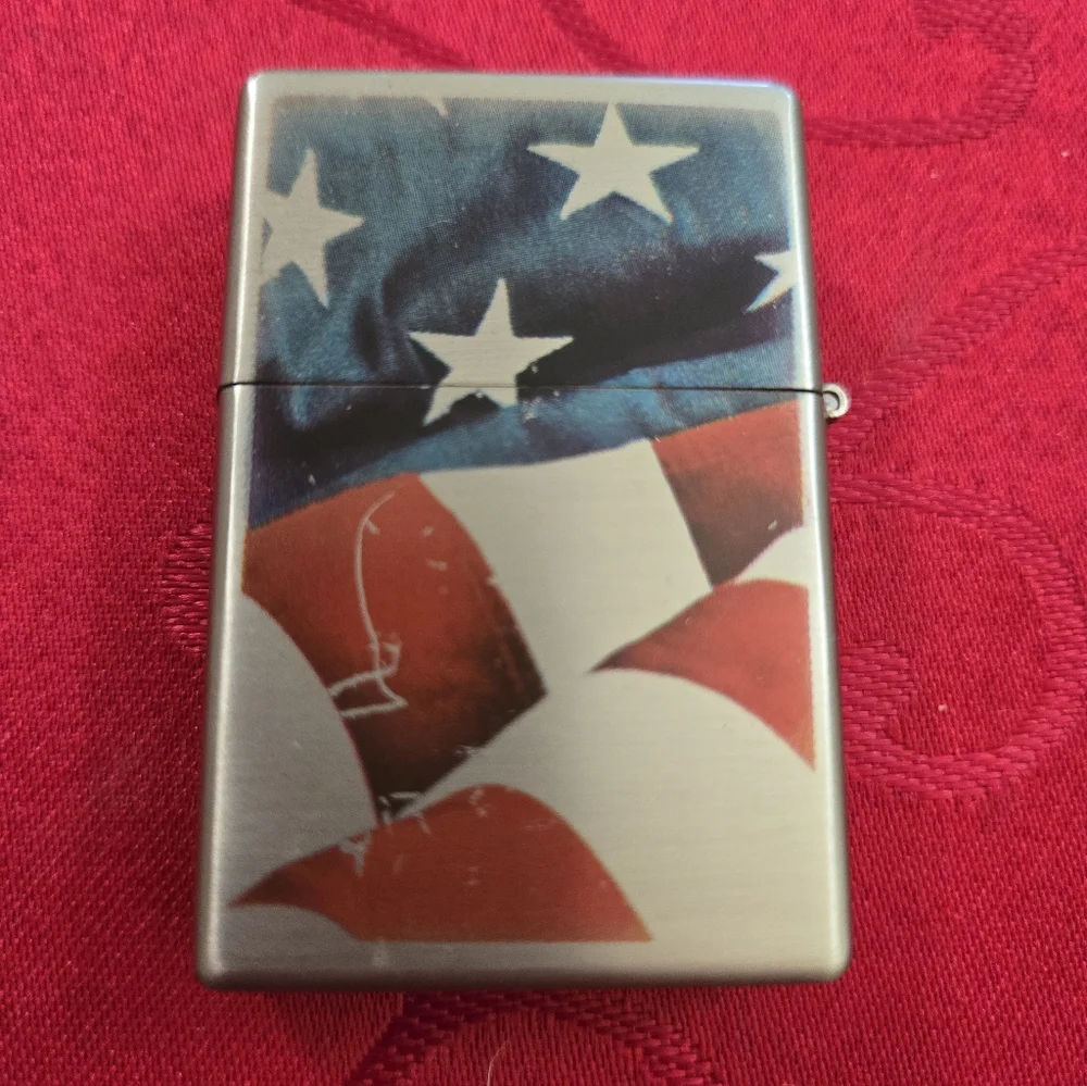 Patriotic Flag & 8-Ball Brushed Metal Lighters - Picture 11 of 16